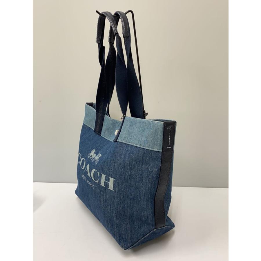 COACH◇トートバッグ/デニム/インディゴ/コーチ