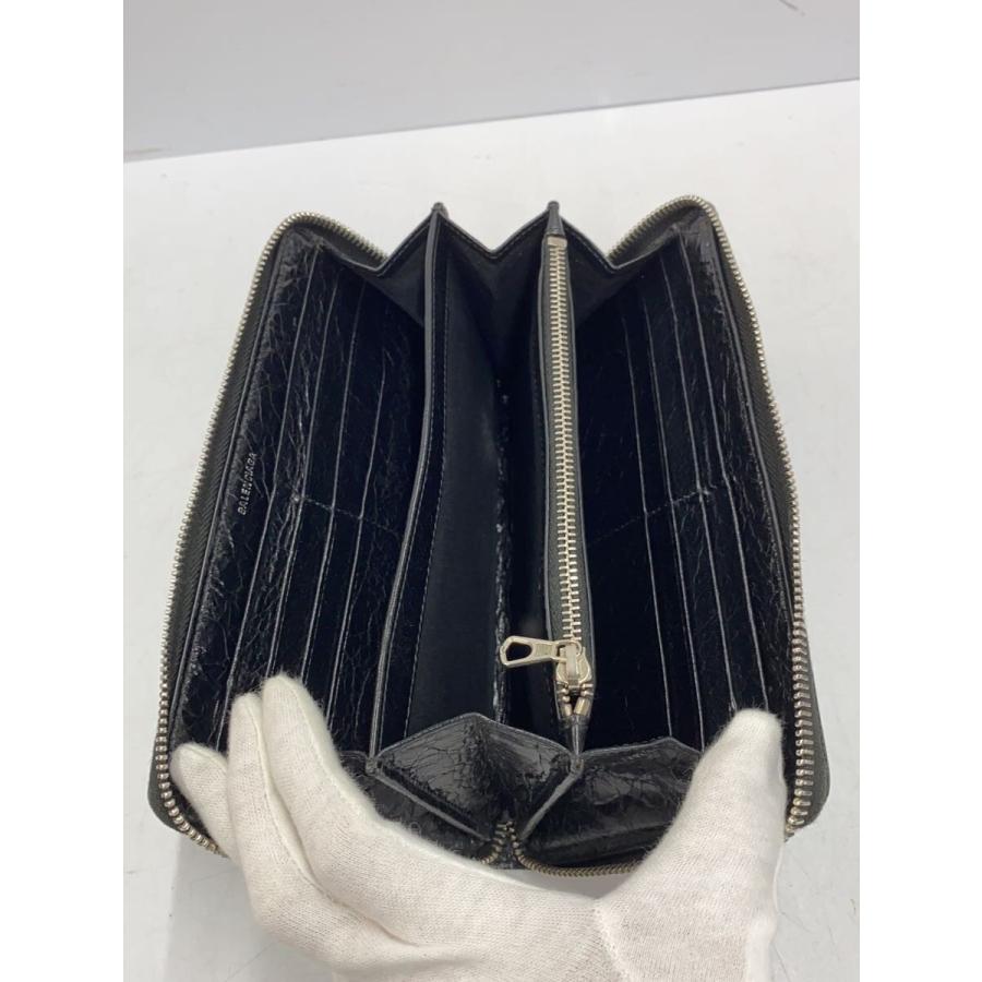 BALENCIAGA◇長財布/レザー/黒/メンズ/519641・1000・R・1317/ラウンド