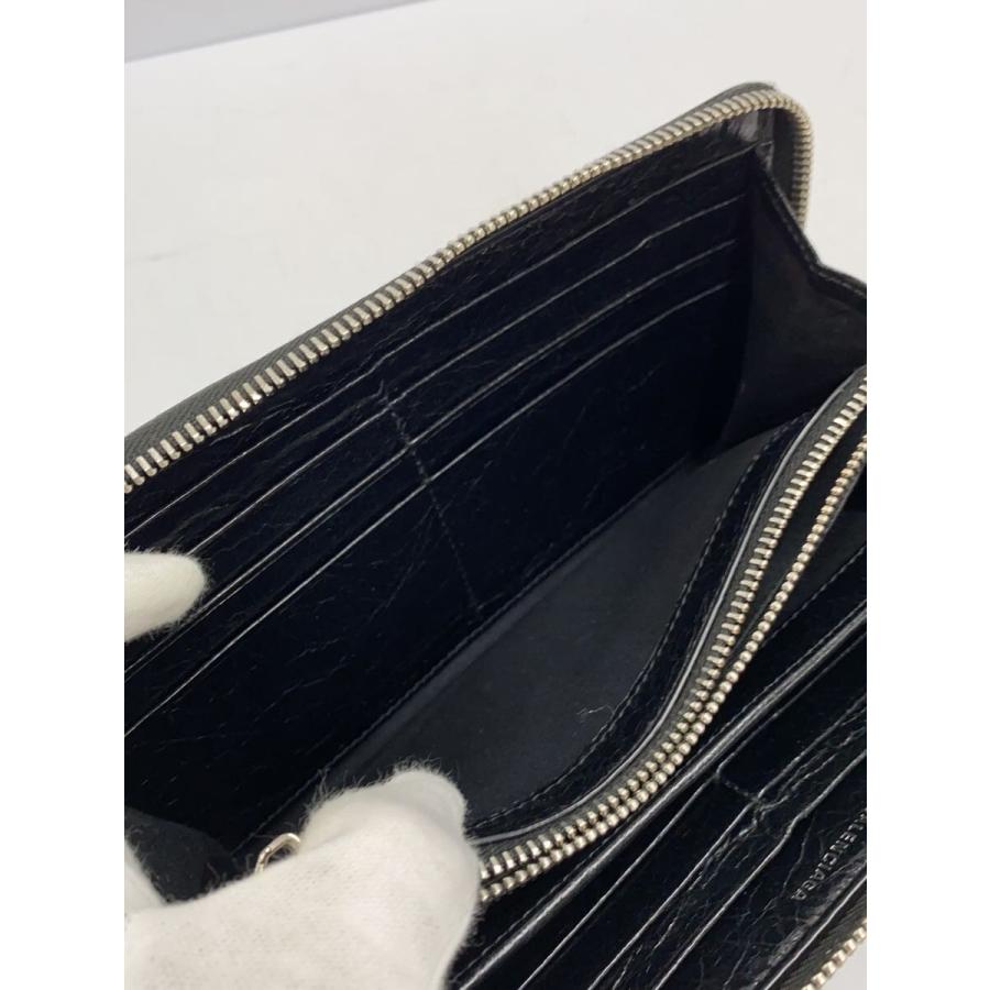 BALENCIAGA◇長財布/レザー/黒/メンズ/519641・1000・R・1317/ラウンド