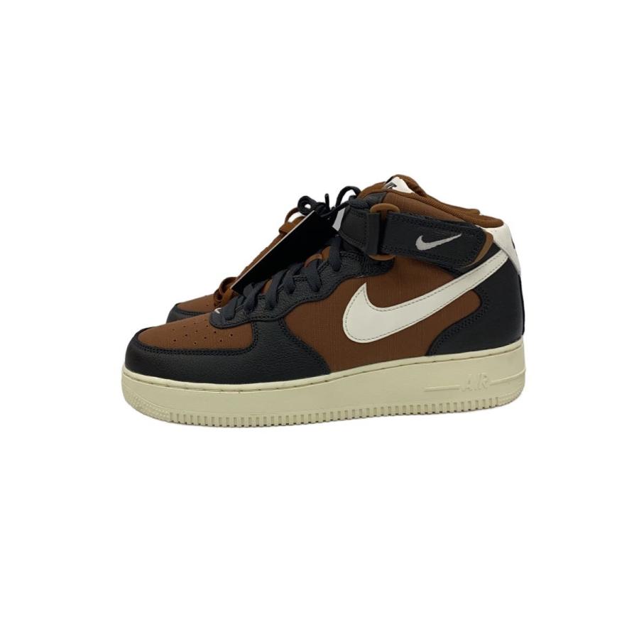 NIKE◇AIR FORCE 1 MID_エア フォース ミッド/27cm/ブラウン