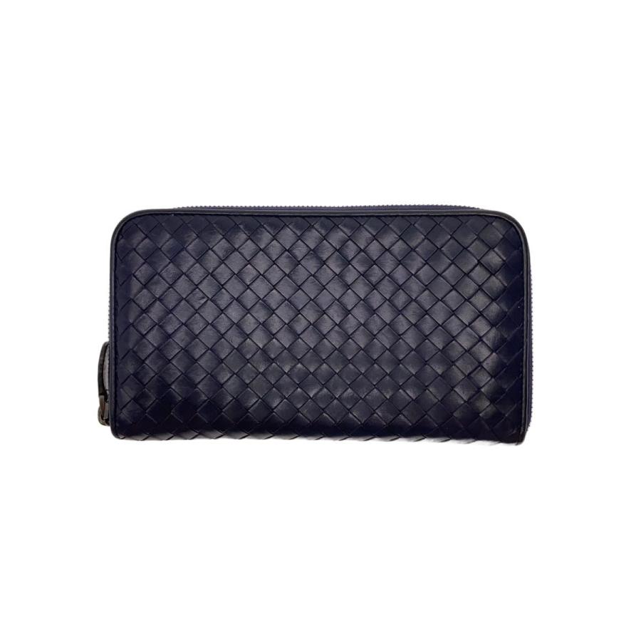 BOTTEGA VENETA◇長財布/レザー/NVY/無地/メンズ : セカンドストリート