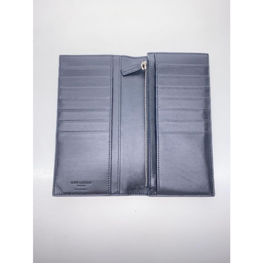 SAINT LAURENT◇長財布/レザー/BLK/無地/メンズ/GBL396308・1022