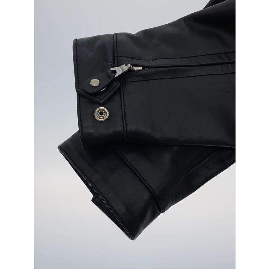 未使用　デグナー 本革　レザージャケット　XL　黒　シングルライダース DEGNER◇シングルライダースジャケット/XL/レザー/BLK/無地 : セカンド