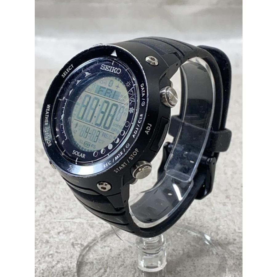 SEIKO◇ソーラー腕時計/デジタル/ラバー/GRY/BLK/S833-00A0 : セカンド