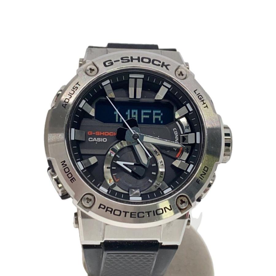 CASIO◇ソーラー腕時計・G-SHOCK/デジアナ/BLK/BLK/GST-B200-1AJF