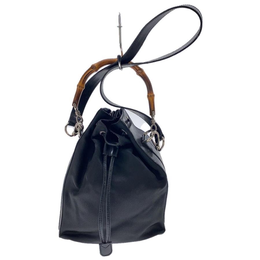 GUCCI バンブー GG柄 ナイロン ショルダーバッグ GUCCI◇バンブー/2WAY/ショルダーバッグ/ナイロン/BLK/001・2684・1657