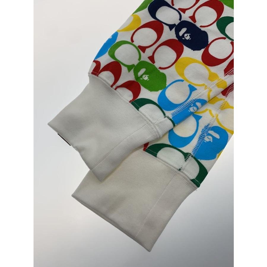 A BATHING APE◆ジップパーカー/L/コットン/WHT/総柄/001ZPG231901X//の画像