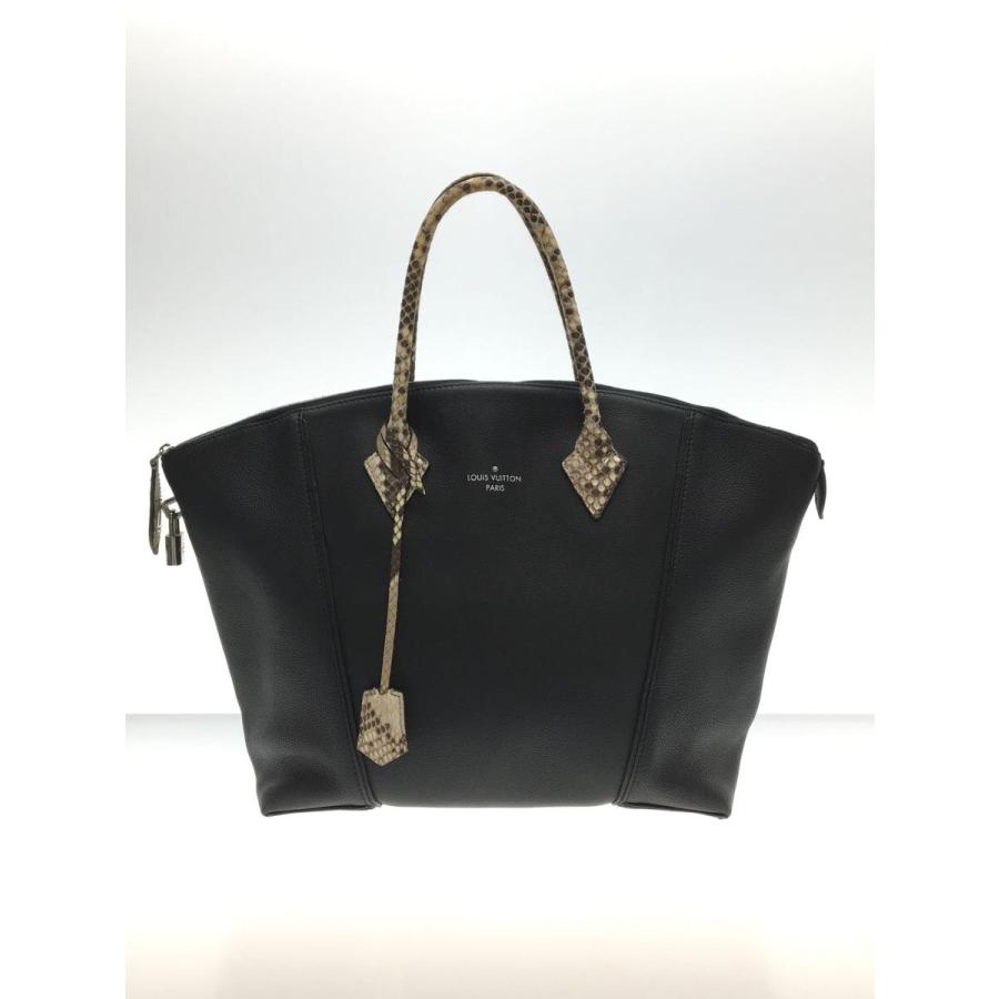 【未使用に近い】ルイヴィトン パルナセア ロックイットMM トート パイソン 黒 未使用級】ルイヴィトン パルナセア ロックイットMM パイソン トート