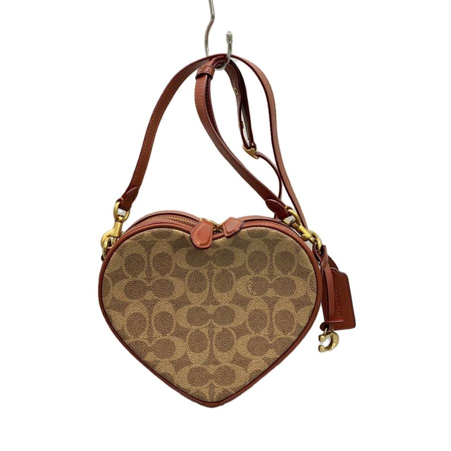 COACH ハート型　ショルダーバッグ COACH◇ハートクロスボディ・シグネチャー/ショルダーバッグ/レザー