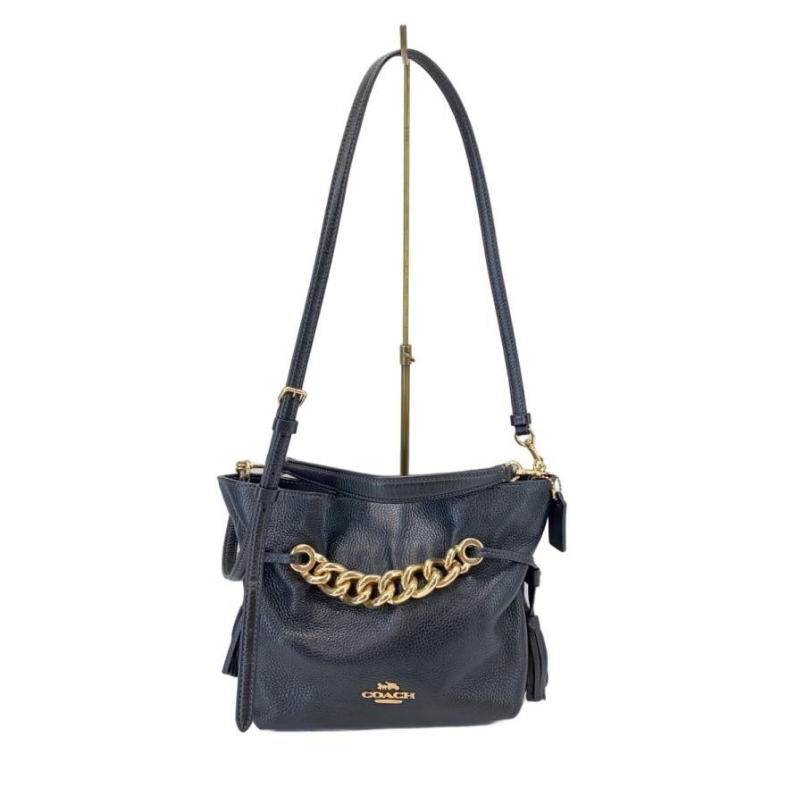 COACH◇アンディ/2wayショルダーバッグ/レザー/BLK/h2279-ce555 
