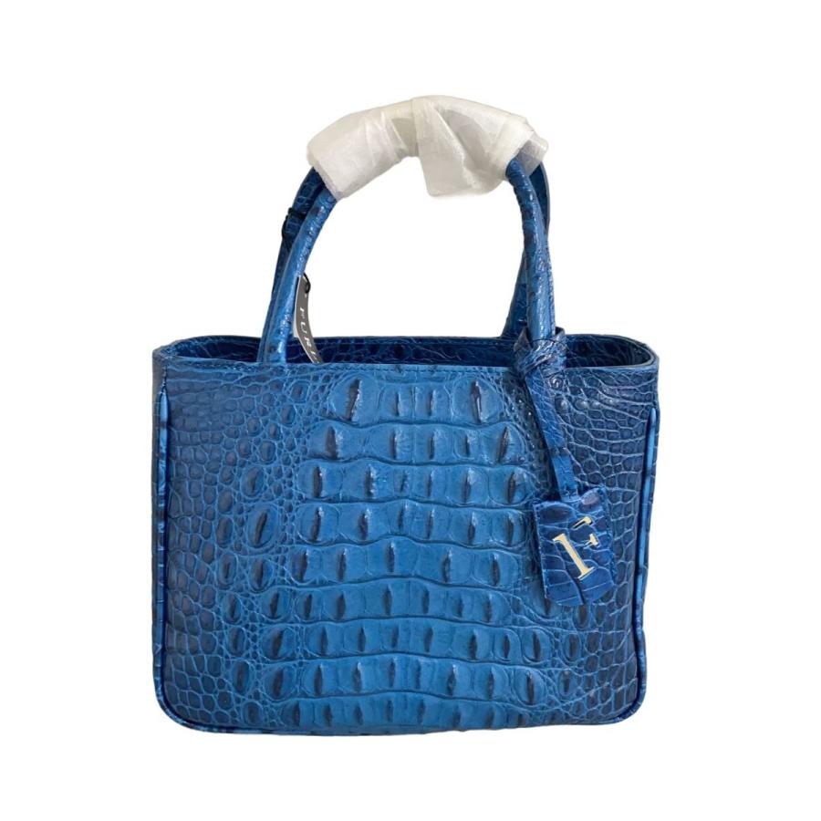 フルラクロコハンドバック FURLA◇クロコ型押し/ハンドバッグ/--/BLU : セカンドストリートYahoo