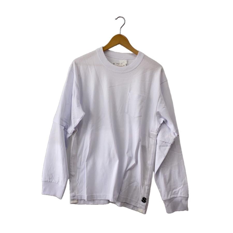 sacai◇24AW/Cotton Jersey L/S T-Shirt/長袖Tシャツ/1/コットン/WHT