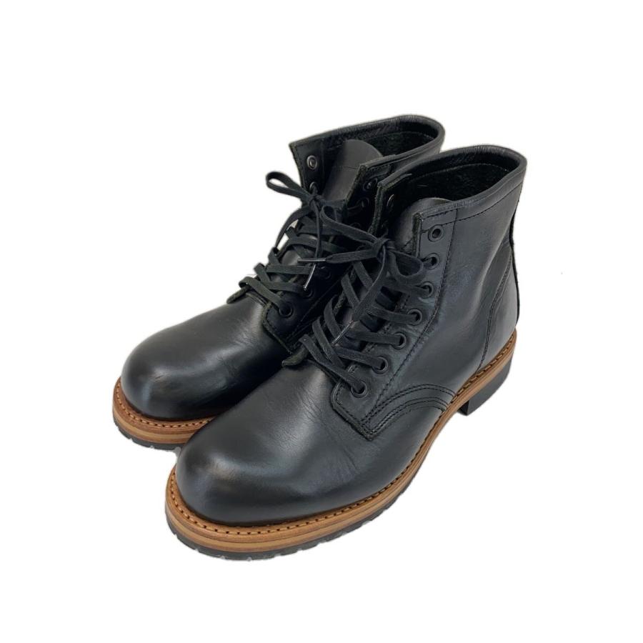 Hawkins◇ワークブーツ/レースアップブーツ/つま先スレ小有/25.5cm/BLK