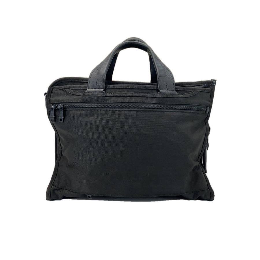 TUMI◇ALPHA2 SLIM DELUXE PORTFOLIO/持ち手使用感/ショルダー欠品/BLK