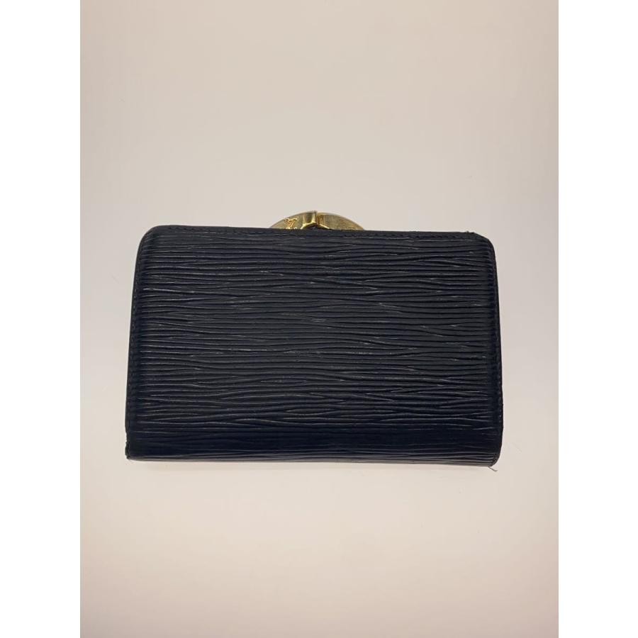 LOUIS VUITTON◇ポルト・モネ・ビエ・ヴィエノワ_エピ_BLK/レザー/BLK