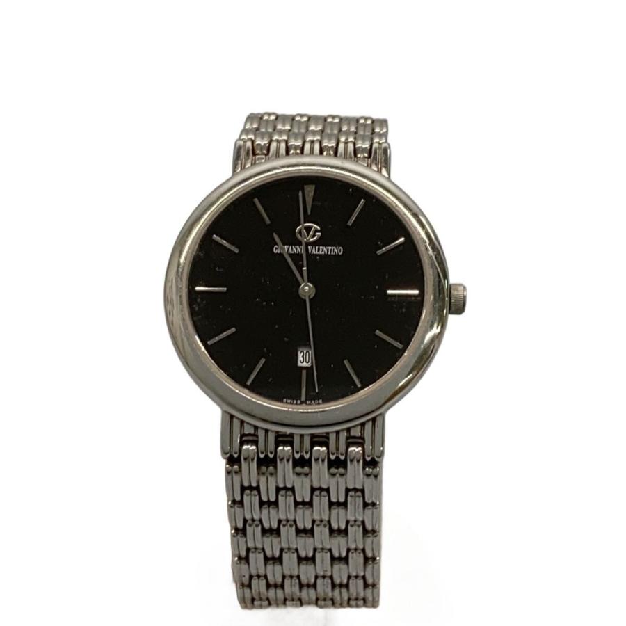 Giovanni Valentino◇クォーツ腕時計/アナログ/ステンレス/BLK/SLV