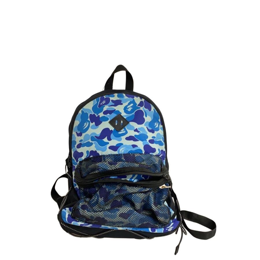 A BATHING APE◇リュック/ナイロン/BLU/総柄 : セカンドストリート 