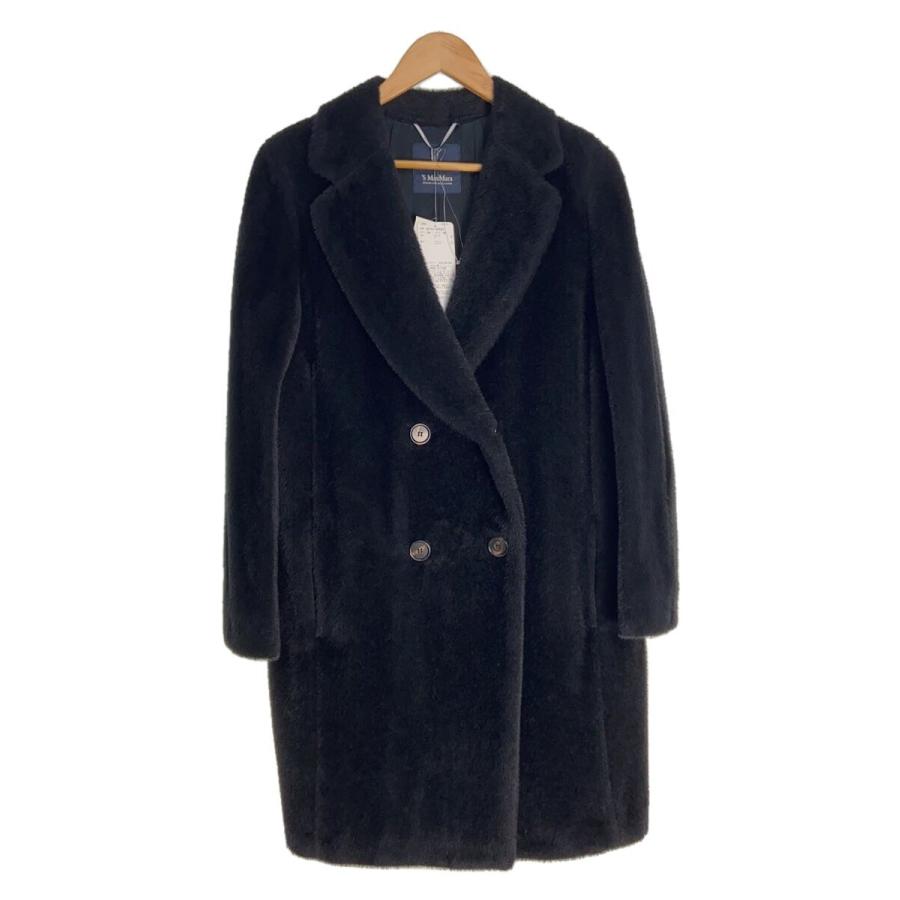 S Max Mara◇アルパカシャギーコート /38/アルパカ/BLK/19-01-62023