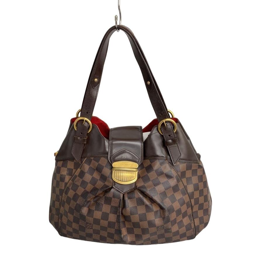 LOUIS VUITTON◇システィナPM_ダミエ・エベヌ_BRW/PVC/BRW : セカンド