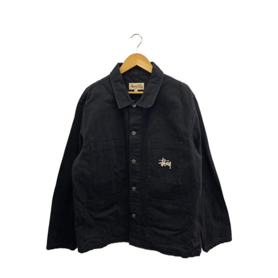 STUSSY◇カバーオール/L/コットン/BLK/無地/115588 : セカンド