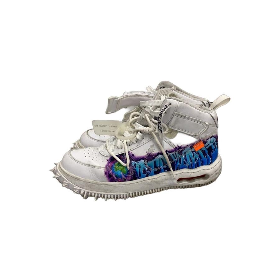 NIKE◇OFF-WHITE X AIR FORCE 1 MID GRAFFITI_オフホワイト エア 