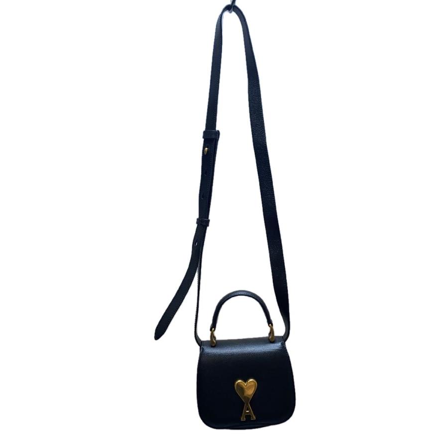 AMI PARIS◇ショルダーバッグ/レザー/BLK : セカンドストリートYahoo