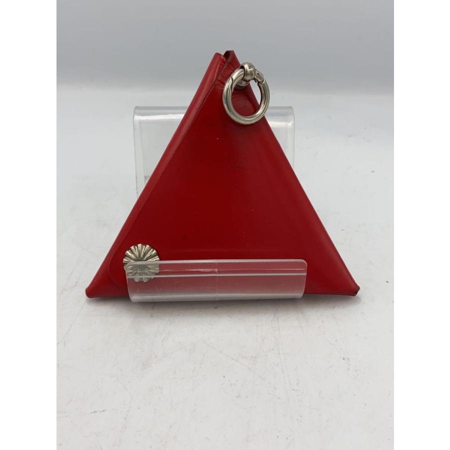 TOGA◇コインケース/レザー/RED/メンズ/Leather pouch triangle 