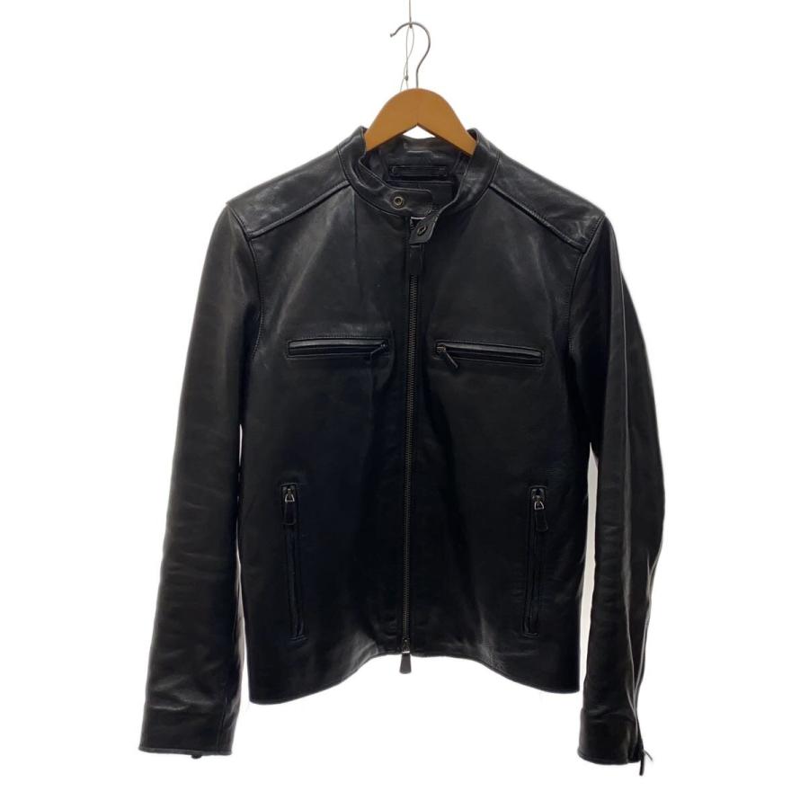 COACH◇レザージャケット・ブルゾン/S/レザー/BLK/無地/888-262-6224