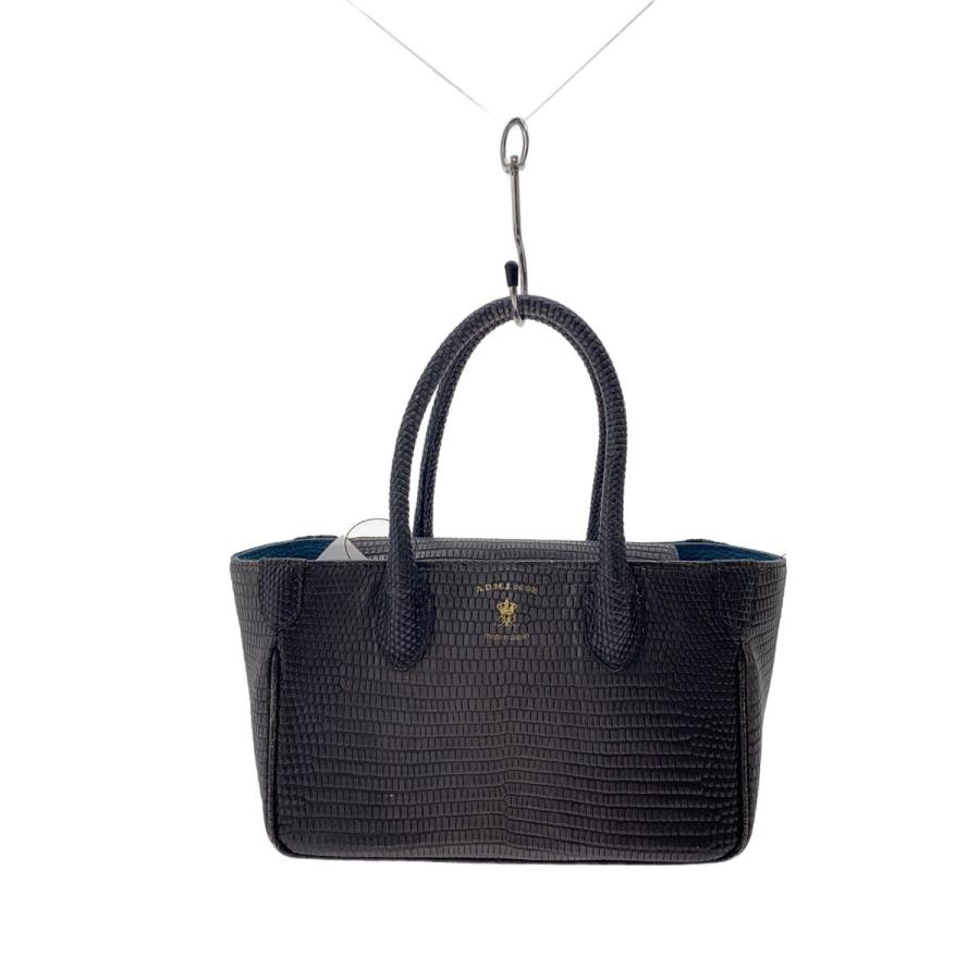 A.D.M.J.◇ハンドバッグ/レザー/GRY/型押し/擦れ有り// : セカンド