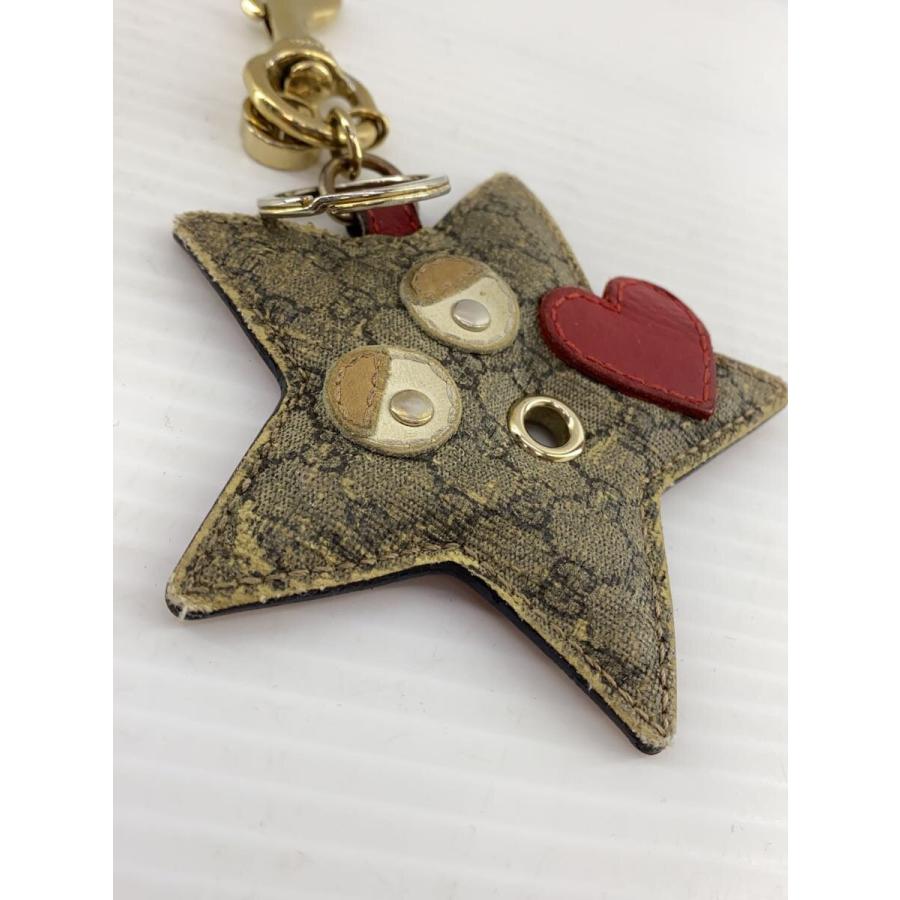 美品　希少　GUCCI GG柄　スターモチーフ　キーホルダー 美品 希少 GUCCI GG柄 スターモチーフ キーホルダー