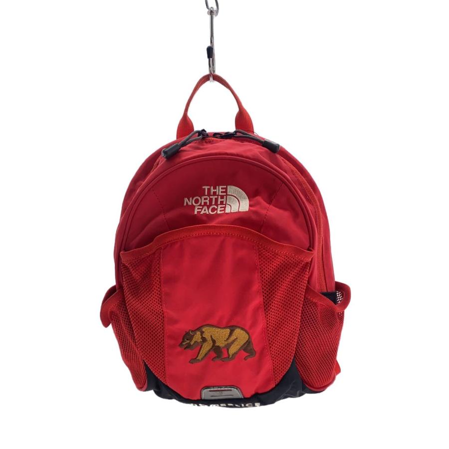 THE NORTH FACE◇キッズバッグ/--/RED/NMJ71656/刺繍/熊/バックパック