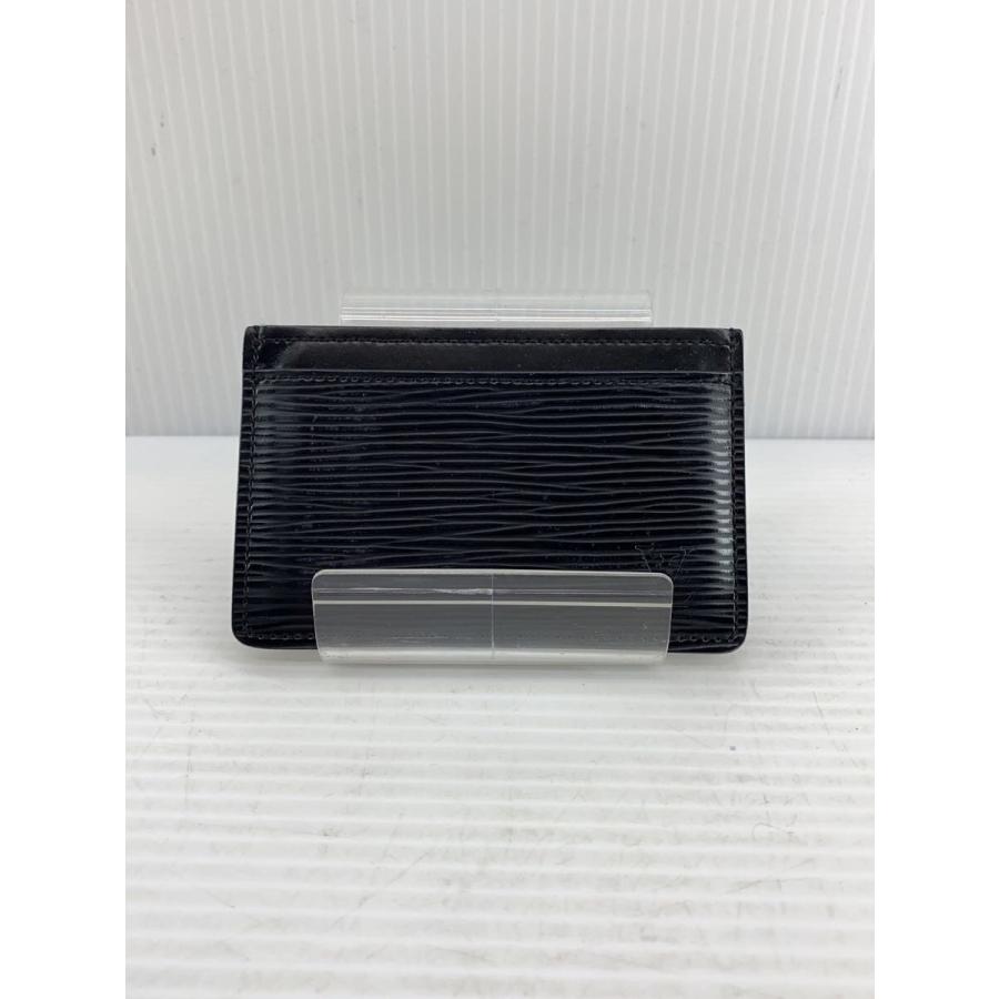LOUIS VUITTON◇ポルト・カルト・サーンプル_エピ_BLK/--/BLK/無地