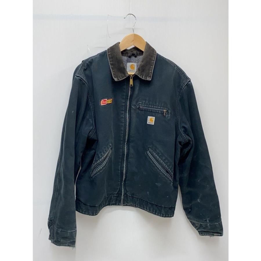 Carhartt◇00s/サンフェード/デトロイトジャケット/44/コットン/BLK