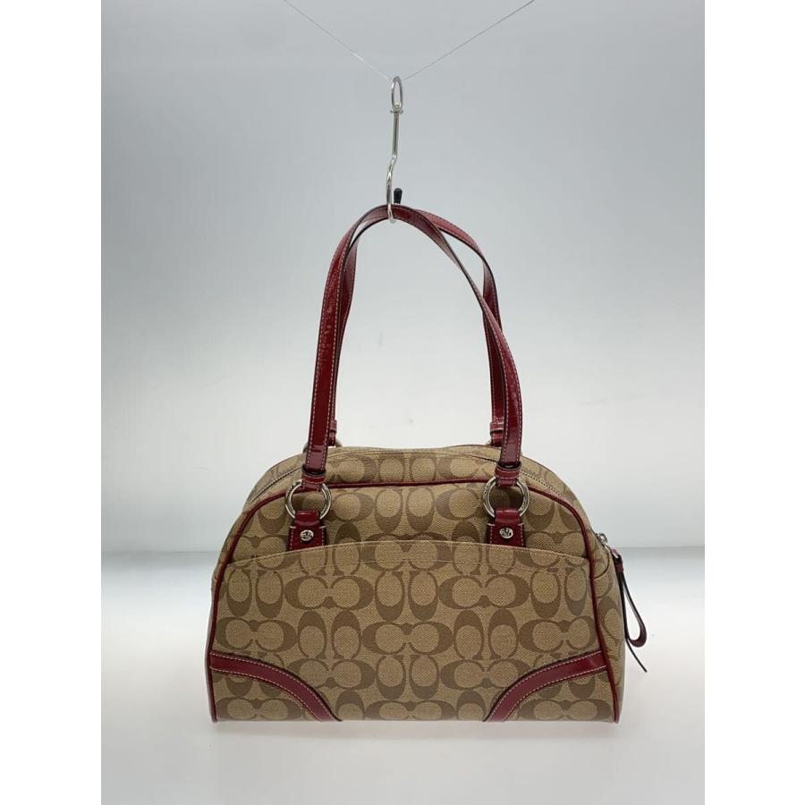 COACH◇ボストンバッグ/PVC/ブラウン/総柄/J1220-F18918/シグネチャー 