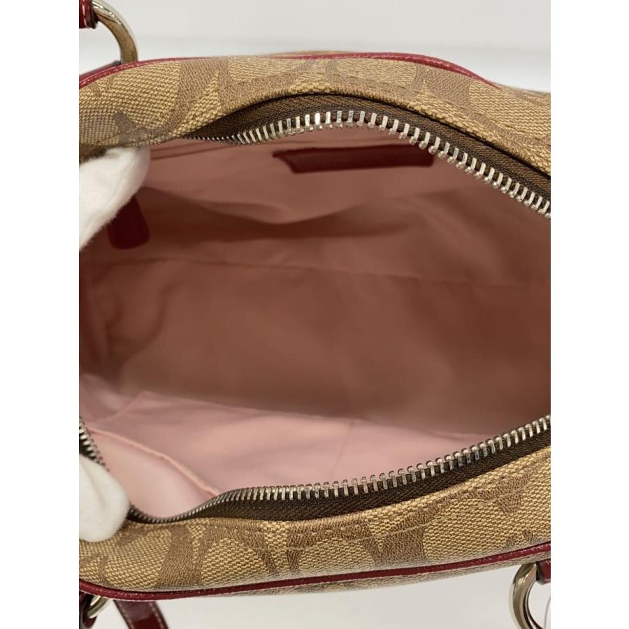 COACH◇ボストンバッグ/PVC/ブラウン/総柄/J1220-F18918/シグネチャー 