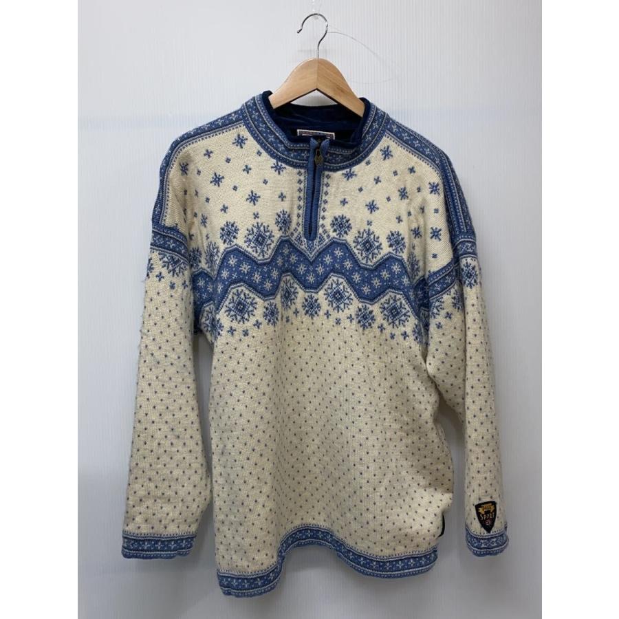 DALE OF NORWAY / ニット・セーター(厚手)/M/ウール/WHT/総柄 DALE OF NORWAY◇ノルディック/ニット・セーター(厚手)/L/ウール/WHT