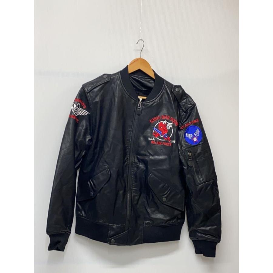 テッドマン　フライトジャケット ノーブランド/テッドマン/フライトジャケット/L/フェイクレザー/BLK