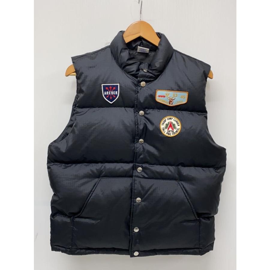 Champion◇ダウンベスト/パッチ/M/ポリエステル/BLK/無地/C8-W606