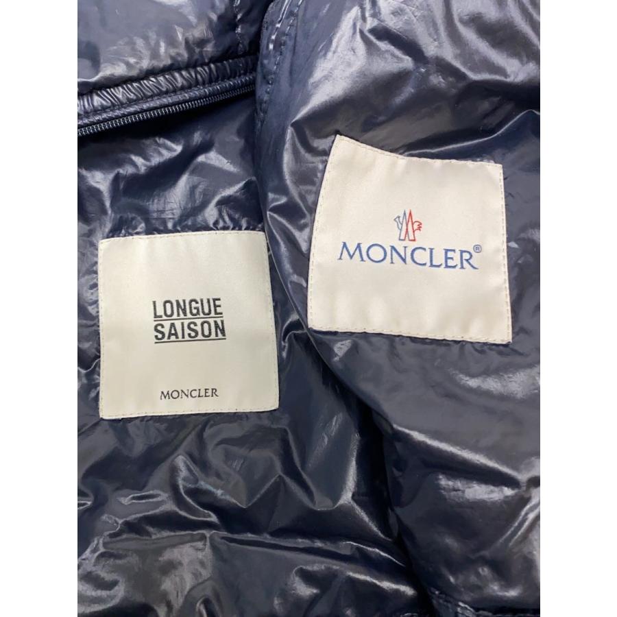 【美品】MONCLER ダウンジャケットサイズ0「LONGUE SAISON」 MONCLER◇MONCLER LONGUE SAISON/ダウンジャケット/--/ナイロン/NVY