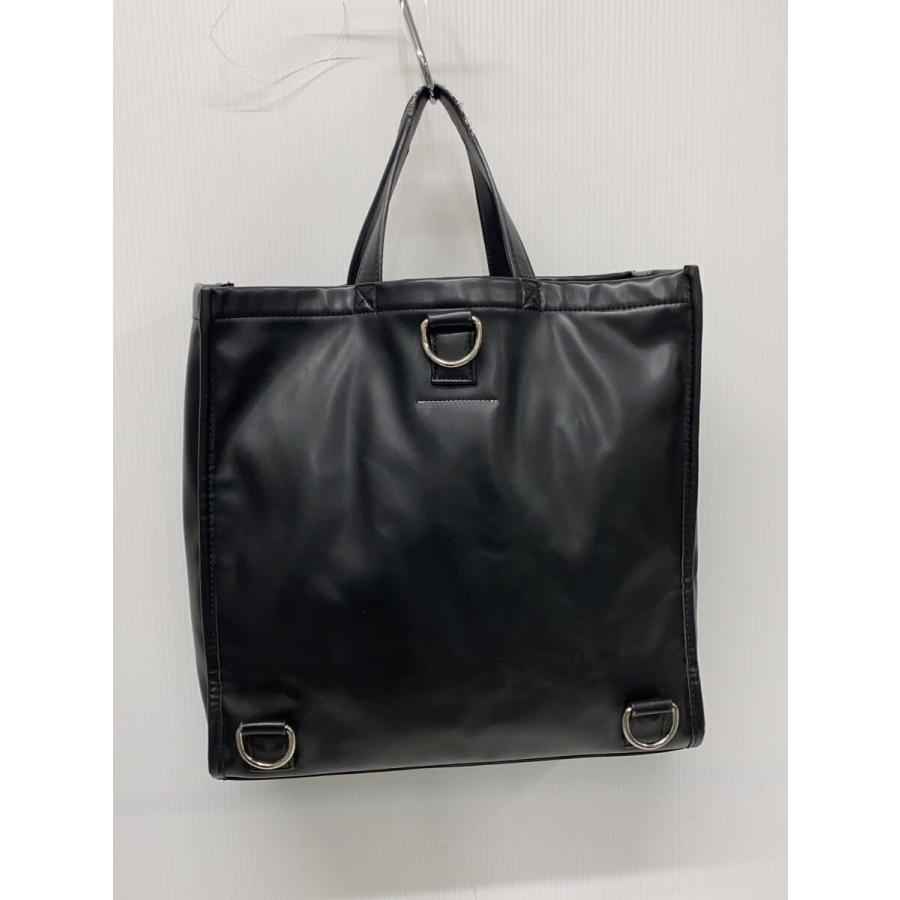 Maison Margiela◇トートバッグ/フェイクレザー/BLK : セカンド