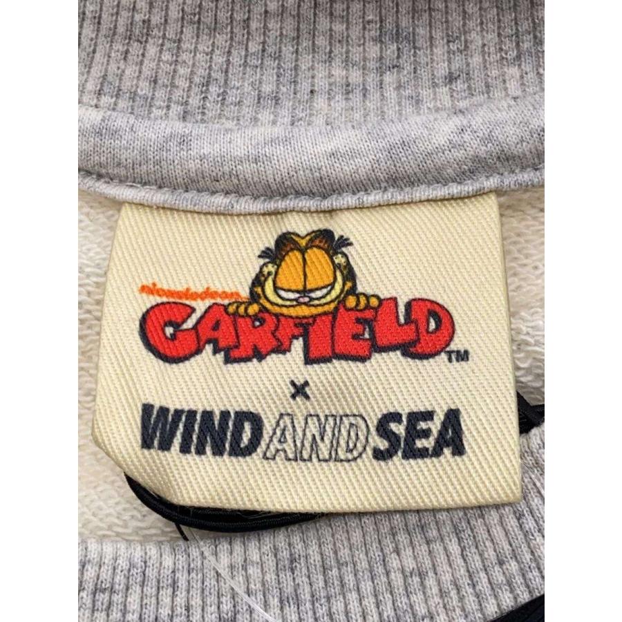WIND AND SEA◇×GARFIELD/タグ付/スウェット/XL/コットン/GRY/プリント 