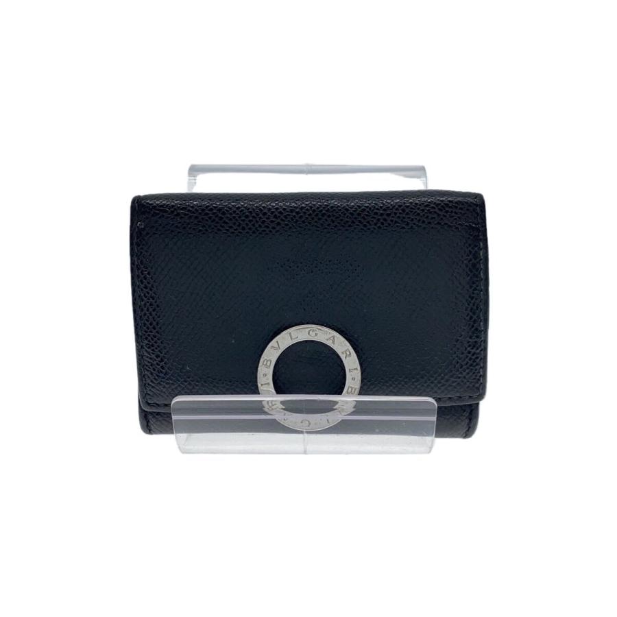 BVLGARI◇コインケース/レザー/BLK/無地/メンズ/33749 : セカンド