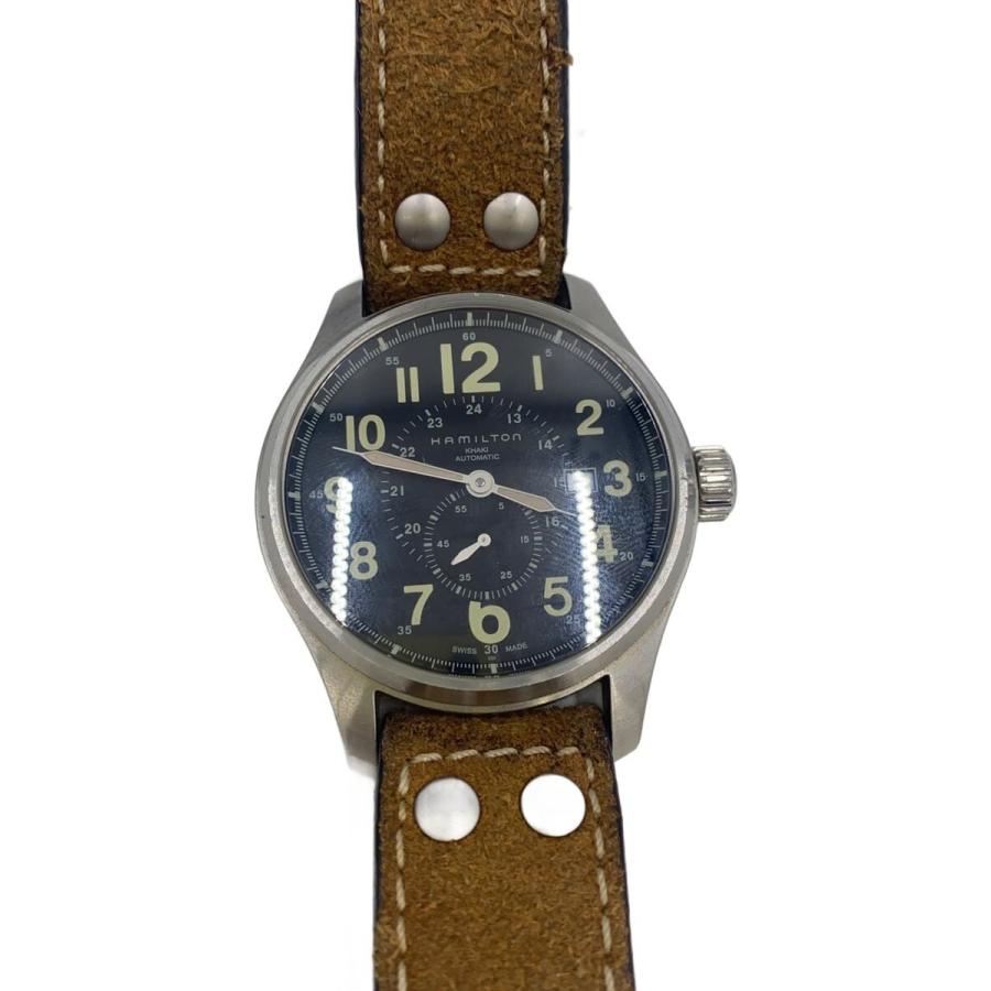 HAMILTON◇自動巻腕時計/アナログ/キャンバス/BLK/CML/H706550