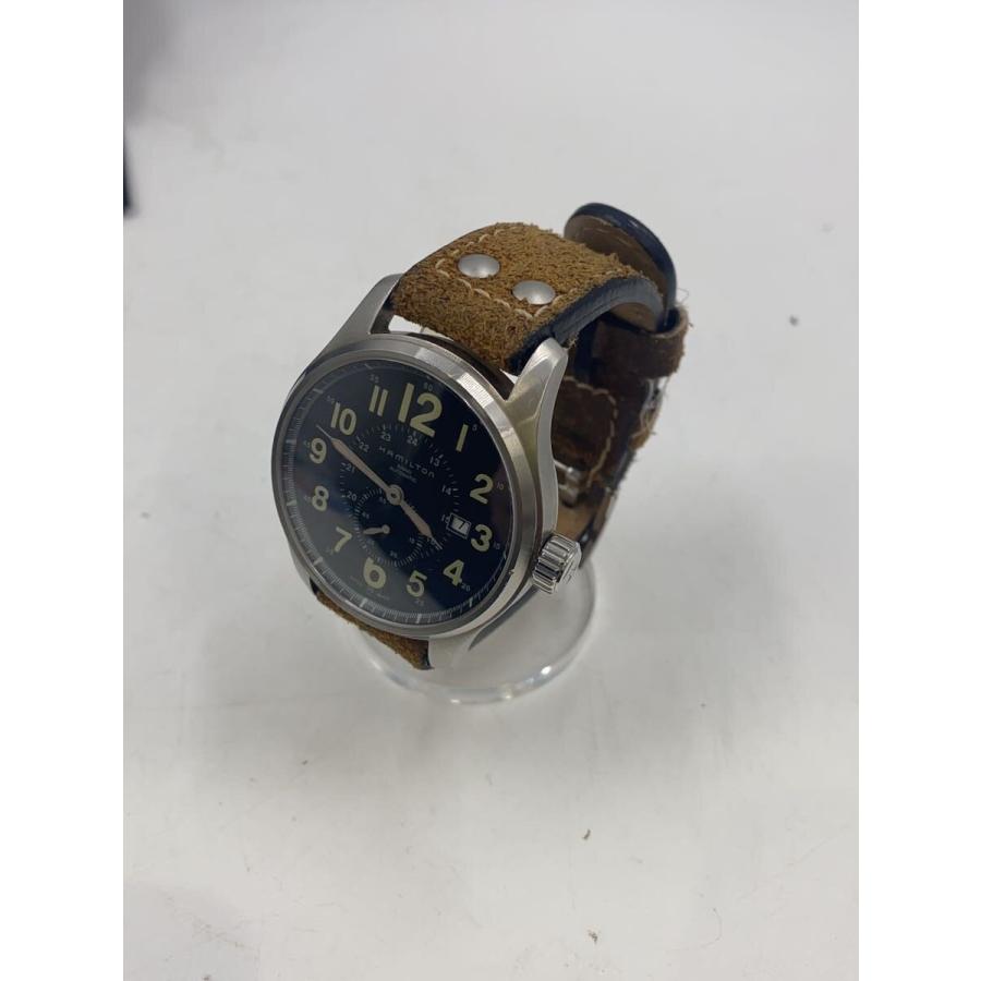 HAMILTON アナログ腕時計 自動巻き時計　ブラック H706550 HAMILTON◇自動巻腕時計/アナログ/キャンバス/BLK/CML/H706550