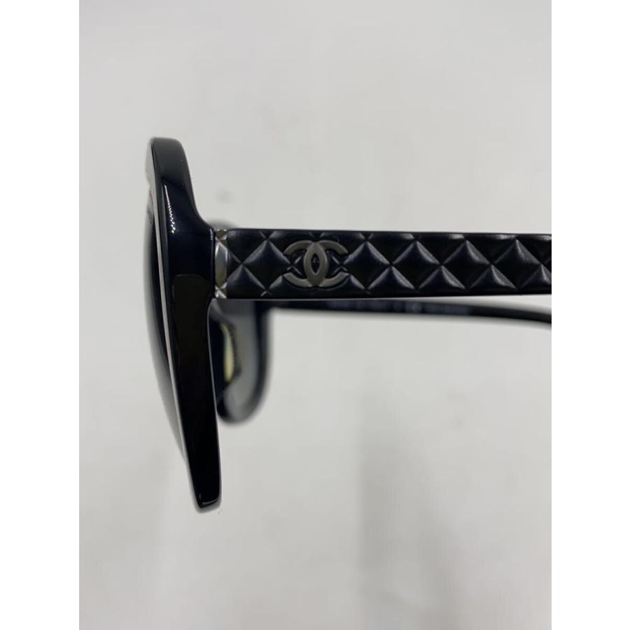 CHANEL◇サングラス/マトラッセ/プラスチック/BLK/BLK/レディース/5328