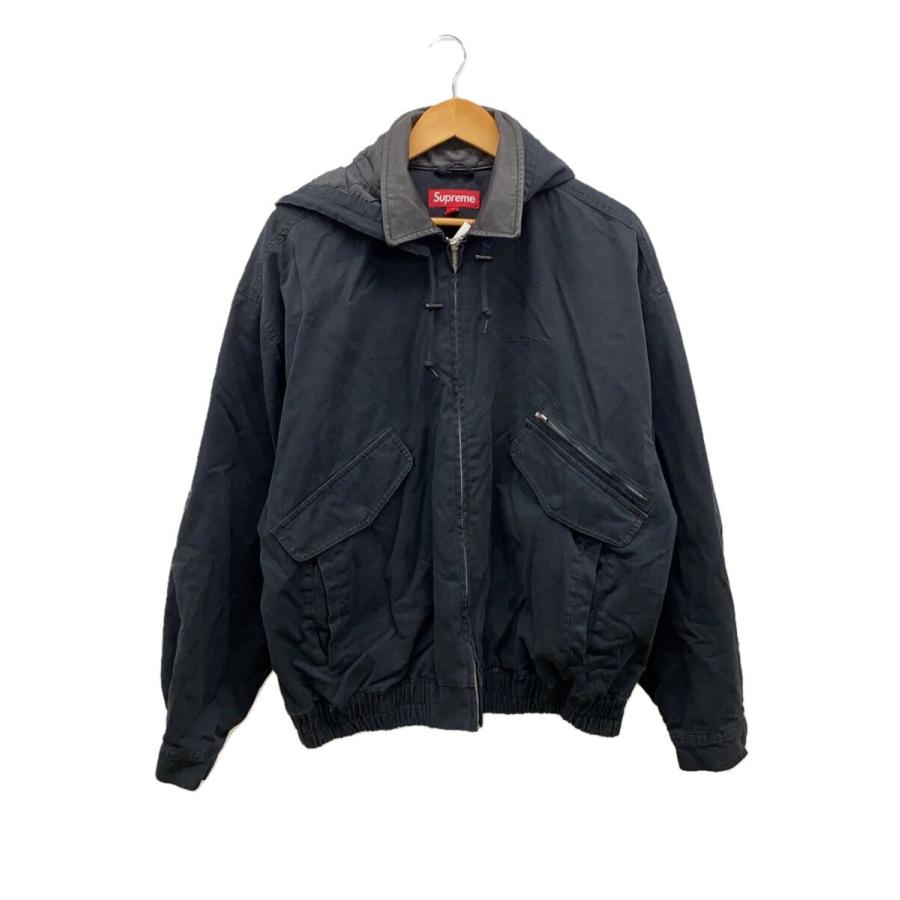 ジャケット・アウター supreme Leather Collar Utility Jacket Supreme◇Leather Collar Utility Jacket/ジャケット/L/コットン/BLK