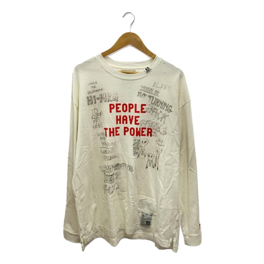 MIHARA YASUHIRO◇Distressed Long-Sleeve T-shirt/48/コットン/WHT