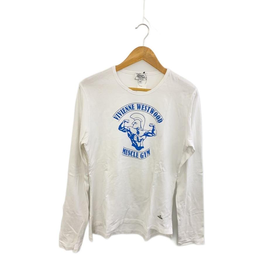 Vivienne Westwood MAN ロンT 48 Vivienne Westwood MAN◇MUSCLE GYM/長袖Tシャツ/48/コットン/WHT/VW