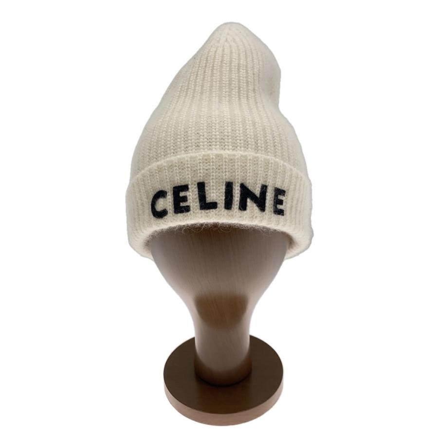 CELINE◇ニットキャップ/FREE/ウール/WHT/メンズ// : セカンド