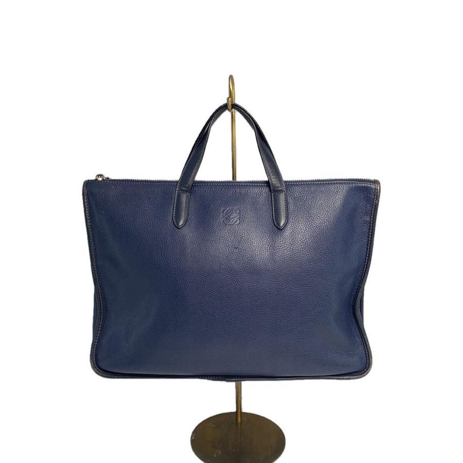 LOEWE◇ロエベ/ブリーフケース/レザー/ネイビー/無地// : セカンド